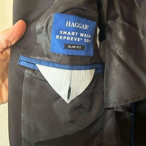 HAGGAR Smart Wash Repreve suit Jacket slim fit 38s - Picture 3 of 15